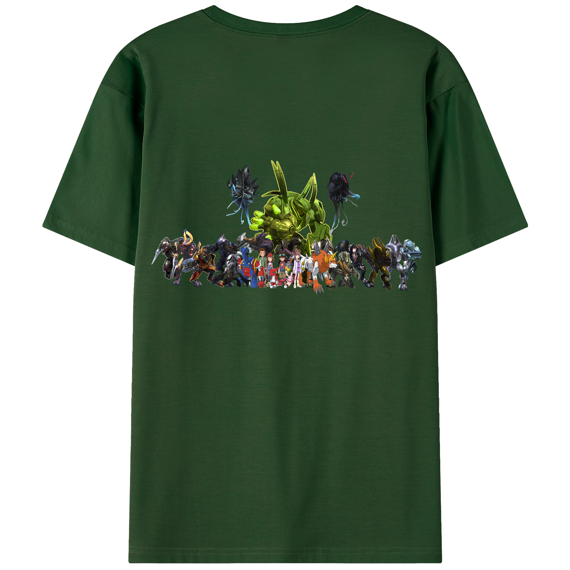 （画像用） Digimon デジタルモンスター/デジモン 綿100％半袖Tシャツ（背面プリント）
